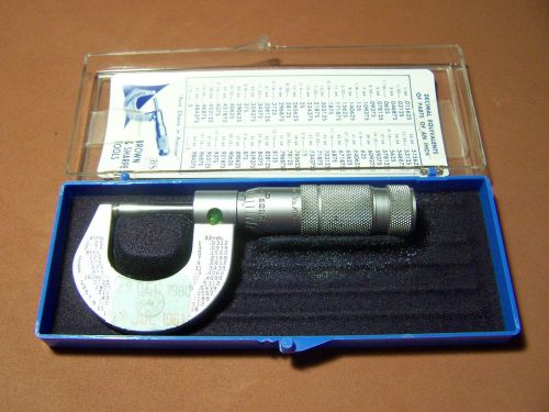 VINTAGE BROWN &amp; SHARPE 1 INCH MICROMETER WITH ORIGINAL CASE