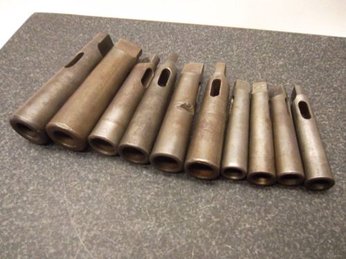 Nice  lot of morse taper drill sleeves adapters for sale