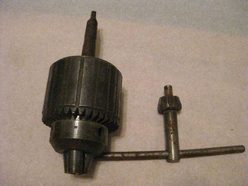 VINTAGE machinist tool.20N jacobs drill chuck 1&#034; cap,metal lathe # 3 TAPER W/KEY