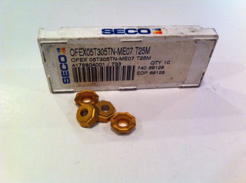 SECO OFEX05T305TN-ME07 Grade T25M 10 Inserts NEW in Box