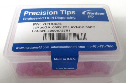 Nordson Engineered Fluid Dispensing Precision Tips Lavender 7018424 NIB