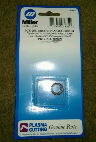 New Miller Genuine Parts ICE-25C 27C Plasma Torch Swirl Ring 25 AMP 202809  *124