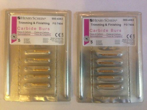 Henry Schein - Carbide Trimming &amp; Finishing 12 Blade Bur - FG 7404 - 5 / Pack