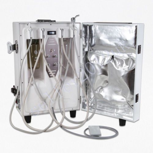 Dental portable mobile delivery cart unit suitcase oilless compressor dentist for sale