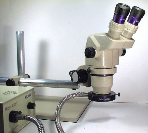 NEWLY REFURBISHED STEREOZOOM MICROSCOPE STEREOZOOM MICROSCOPE &amp; FIBER OPTIC