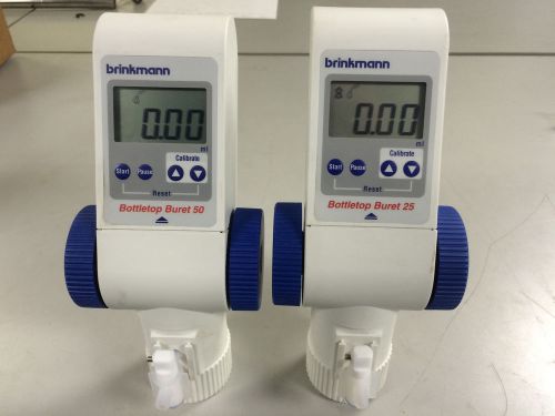 METROHM BRINKMANN DIGITAL BOTTLETOP BURETS Model 25 &amp; 50.