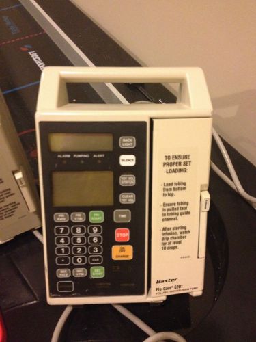 BAXTER FLO-GARD 6201 INFUSION IV PUMP--FOR REPAIR OR PARTS