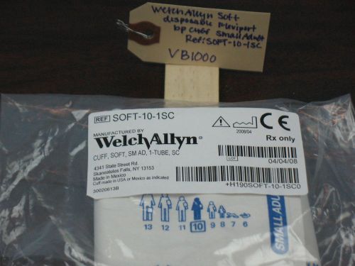 Welch Allyn Flexiport Soft Disposable BP Cuff  Small Adult Ref: SOFT-10-1SC
