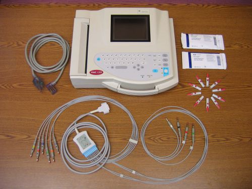 Ge mac 1200 portable ecg / ekg machine, interpretive 12sl, cleaned, tested for sale