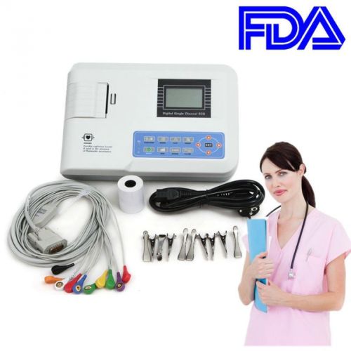 * New Digital 1-channel Electrocardiograph ECG/EKG Machine*CE *FDA TOP