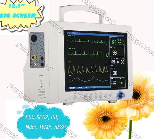 Multi-Parameters ICU Patient Monitor, ECG, NIBP, Spo2, PR, TEMP, RESP, PRINTER