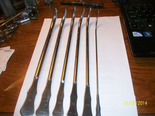 Lot of 6 V MUELLER stainless urethral sound rods #34,30,26,24,22,10