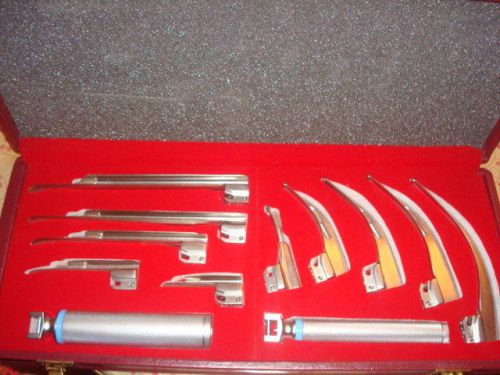 Laryngoscope Macintosh Set &amp; Laryngoscope Miller Set ALL IN ONE CASE