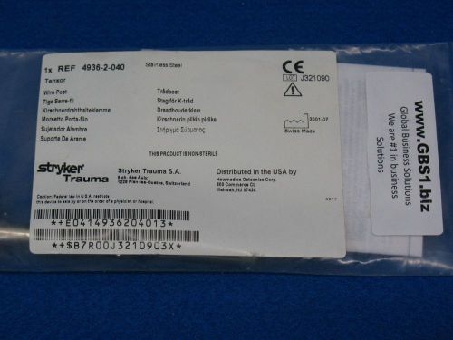 Stryker Trauma Wire Post TenXor 4936 2 040 REF 4936-2-040 New package ortho vet