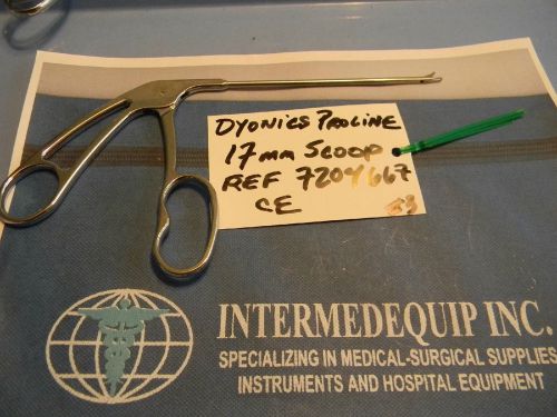 Dyonics proline 7204667 17mm scoop basket punch arthroscopy forceps 3.5 mm shaft for sale