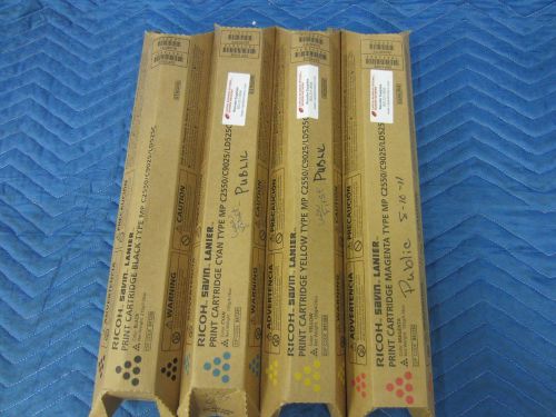 New! Genuine Ricoh Savin Lanier 1 CMYK Set for MP C2030 C2050 C2550 C2551