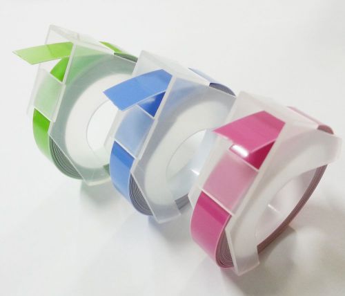 (6 rolls) embossing tapes refill pastel colors 9mm x 2m for label maker korea for sale