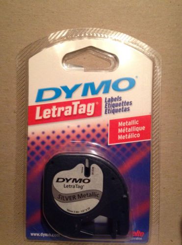 Dymo letratag 91338 metallic silver label refill tapes letra tag, lt-100 &amp; qx50 for sale