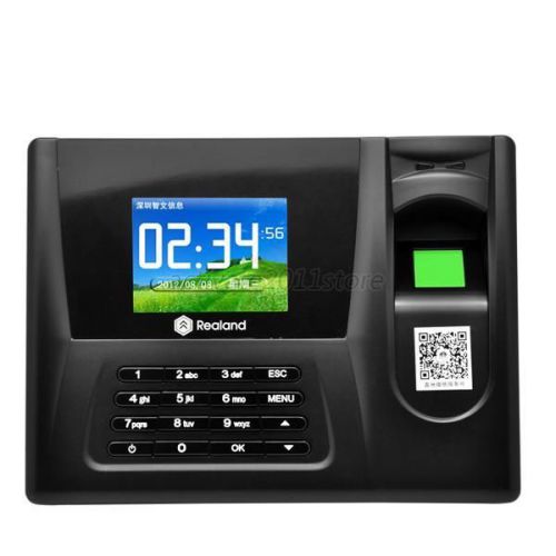 Realand zdc20 tft time clock attendance fingerprint + password + id card a47 for sale