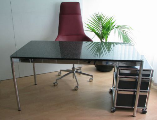 Usm haller schreibtisch 150 x 75 nero assoluto schwarz 1 x an lager ! for sale