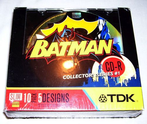 2004 TDK Collectors Series #1 CD-R Slim 10 Pack with BATMAN Design, NEW &amp; SEALED