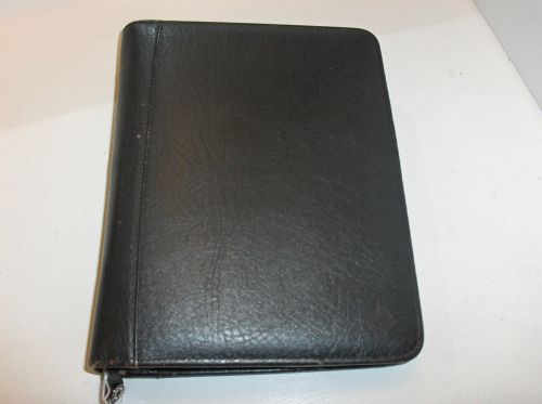 Franklin Covey Black Genuine Leather Binder 7- 1  1/2 ” Rings