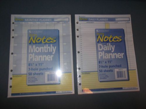 At-A-Glance Refill Pages. 8.5 X 11 Size. Daily Planner and Monthly Planner.