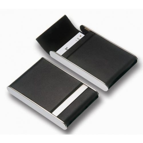 PHILIPPI Genuine leather, nickel polished business name card case