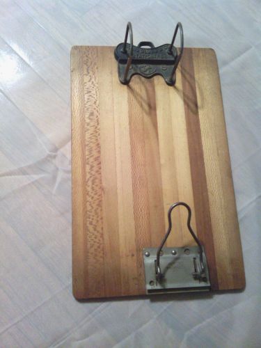 VINTAGE A.C. McCLURG WOODEN  CLIP BOARD DOCUMENT HOLDER INDUSTRIAL