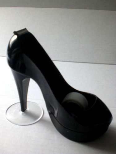 EUC SCOTCH BLACK HIGH HEEL STILETTO PUMPS tape dispenser