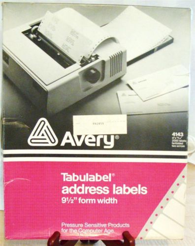 Dot Matrix Labels Avery #4143 White Address labels