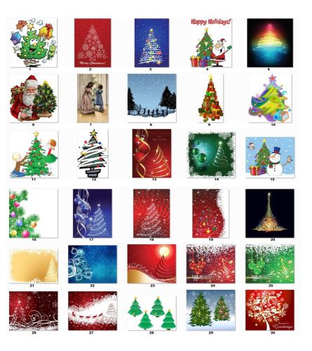 Personalized Return Address Labels Christmas Trees choose one picture (C10)