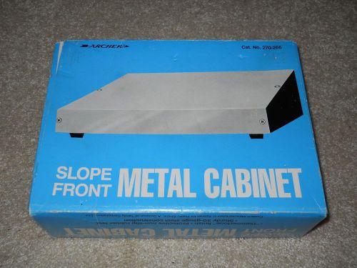 Archer nos 270-266 slope front steel metal project cabinet with original box for sale