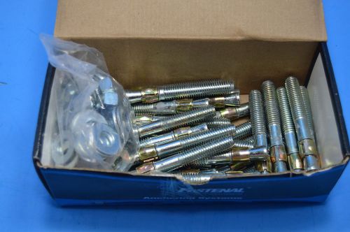 NEW BOX OF 30, FASTENAL STUD ANCHORS, 52208, ZINC PLATED, 1/2&#034; X 3 3/4&#034; NIB