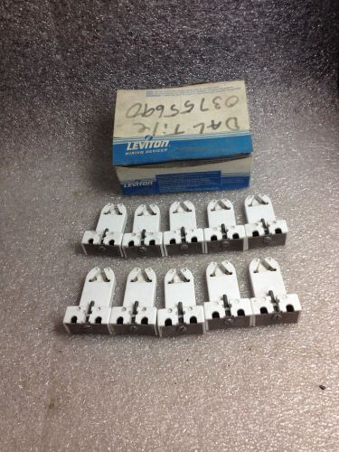 (H8) 10 LEVITON 390-1W FLUORESCENT LAMP HOLDERS