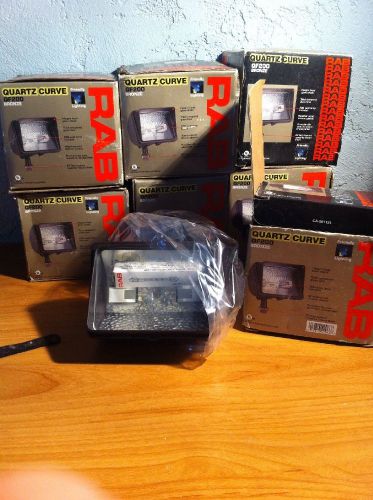 7 new rab lighting qf200f quartz curve floodlight bronze 5000 lumens. lamp inc.! for sale