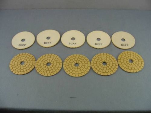 4” DX-Evolution Wet #Buff White Diamond Polishing Disc/Pads 8 Pieces (#1550X10)