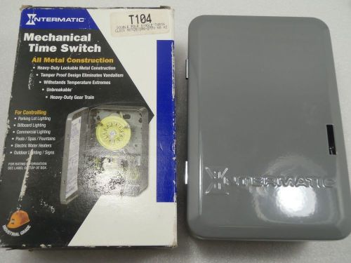 Intermatic t104 dpst 24-hour dial timer dpdt for lights outdoor (2pack) for sale