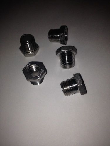 (5) Hex Reducing Bushing, 1/4 x 1/8 In, 316 SS  Msi