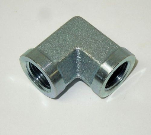 3/4&#034; x 3/4&#034; FNPT 90 ELBOW PLATED STEEL HYDRAULIC NEW &lt;5504-12-12