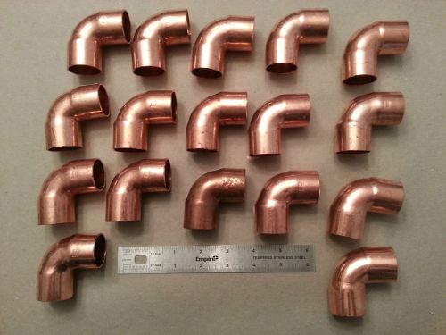 17 1&#034; 90 Degree Copper Elbows