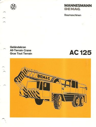 Equipment Brochure - Mannesmann Demag - AC 125 - All-Terrain Crane (E1440)