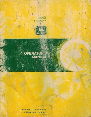 JOHN DEERE 4440 TRACTORS OPERATOR&#039;S MANUAL  jd