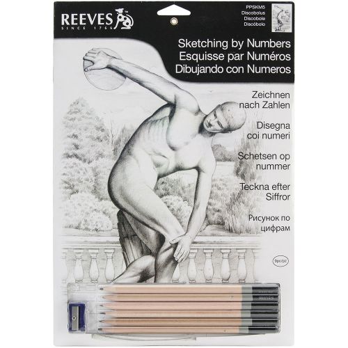 Engraving Tools Reeves Sketching By Number Kit 8X12 Diskobolus