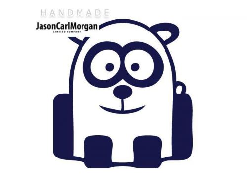 JCM® Iron On Applique Decal, Panda Navy Blue