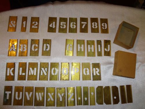 Vintage - General Stencils, Inc - Brass Stencils - 1&#034; Letters &amp; Numbers