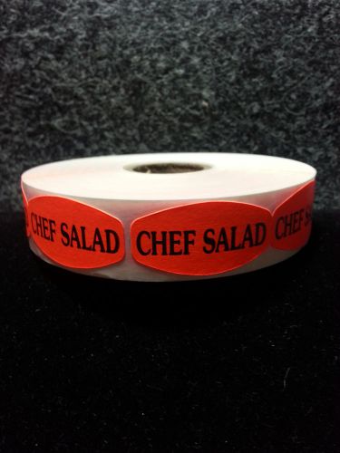 1.5&#034; x .75&#034; chef salad merchandise labels 1000 per roll stickers for sale
