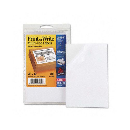Avery printable removable self-adhesive multi-use id labels in white 40 / pack for sale