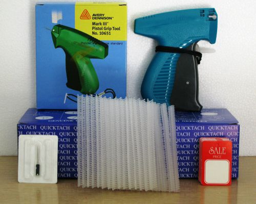 10651 AVERY DENNISON Tag Gun + 5000 1&#034; Clear Barbs + 100  SALE  PRICE TAG