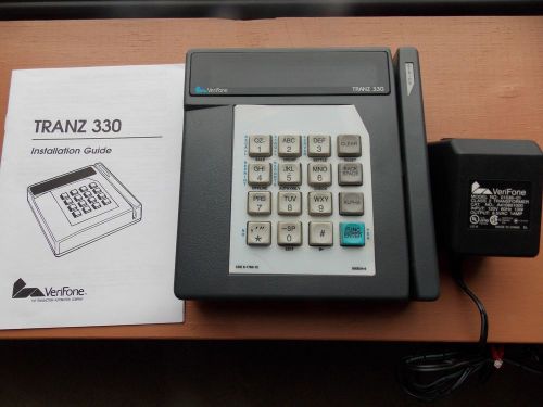 Verifone tranz 330 credit card terminal - power cord and manual for sale